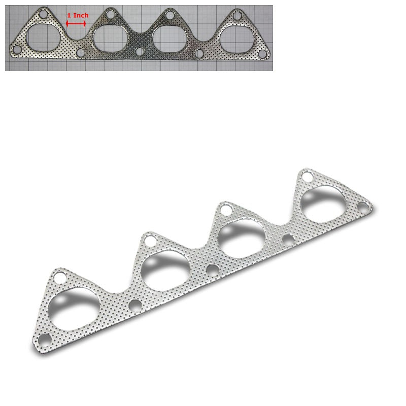 Graphite Aluminum Exhaust Header Gasket for Honda B-Series B18B/B18C/B1-Performance-BuildFastCar