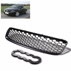 Black Honeycomb Mesh RS Style Front Grille For 00-06 TT/Quattro MK1 Type-8N-Exterior-BuildFastCar