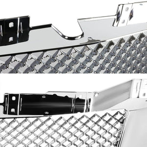Chrome Diamond Mesh Style Grille For 07-14 Escalade ESV/EXT GMT900 6.0L/6.2L-Exterior-BuildFastCar