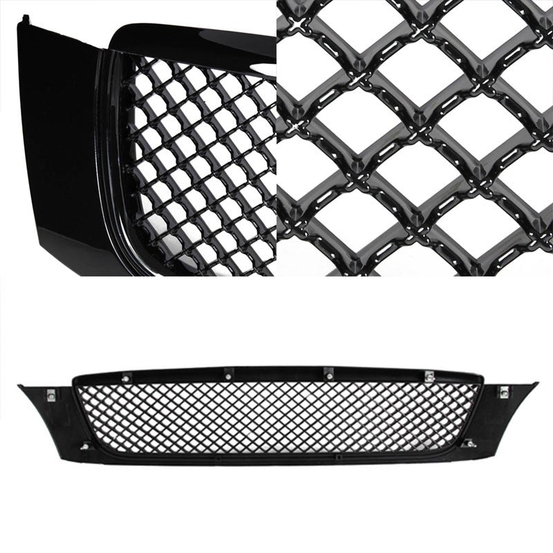 Black Diamond Mesh Style Front Grille Grill For Cadillac 00-05 DeVille 4.6L-Exterior-BuildFastCar