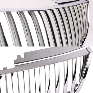 Chrome Vertical Style Replacement Front Grille For Cadillac 06-11 DTS 4.6L DOHC-Exterior-BuildFastCar