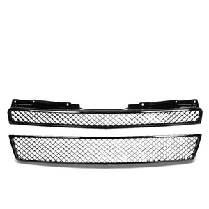 Black Diamond Mesh Style Front Grille For 07-12 Avalanche/Tahoe/Suburban GMT900-Exterior-BuildFastCar