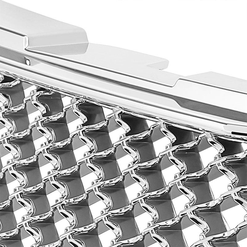 Chrome Diamond Mesh Style Front Grille For 00-05 Impala Base/LS/SS V6 3.4L/3.8L-Exterior-BuildFastCar