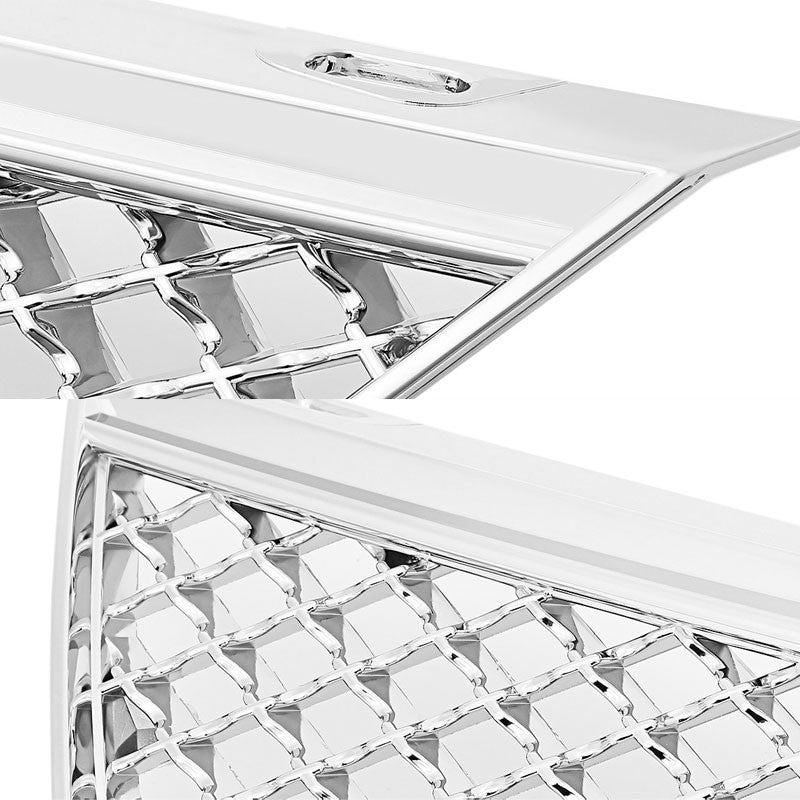 Chrome Diamond Mesh Style Front Grille For 00-05 Impala Base/LS/SS V6 3.4L/3.8L-Exterior-BuildFastCar