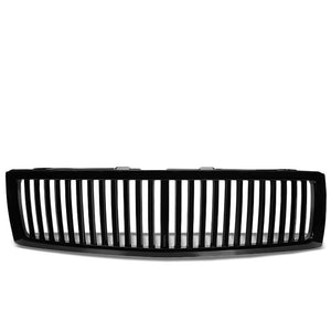 Black Vertical Style Front Grille For Chevrolet 07-13 Silverado 1500 GMT900-Exterior-BuildFastCar
