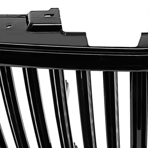 Black Vertical Style Front Grille For Chevrolet 07-13 Silverado 1500 GMT900-Exterior-BuildFastCar