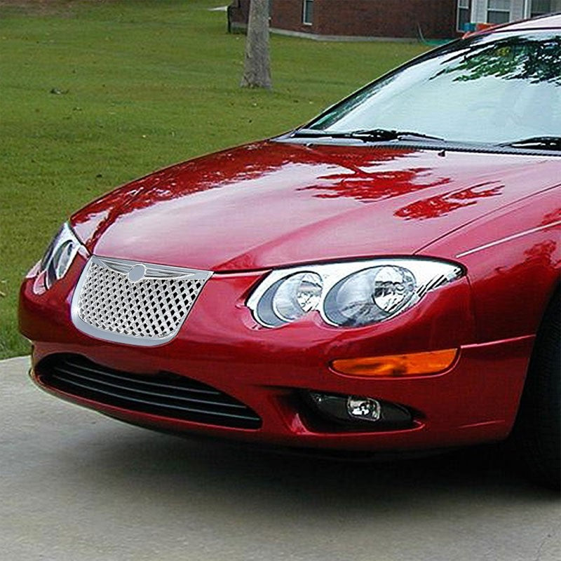 Chrome Diamond Mesh Style Front Grille Grill For Chrysler 99-04 300M 3.5L SOHC-Exterior-BuildFastCar