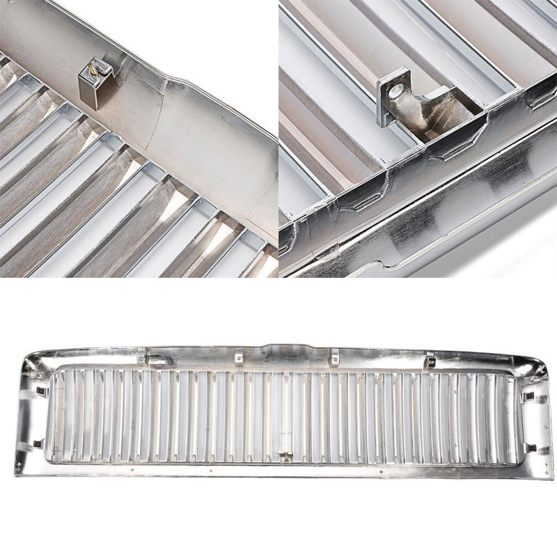 Chrome Vertical Style Front Grille For Dodge 95-01 Ram 1500 3.9L/5.2L/5.9L/8.0L-Exterior-BuildFastCar