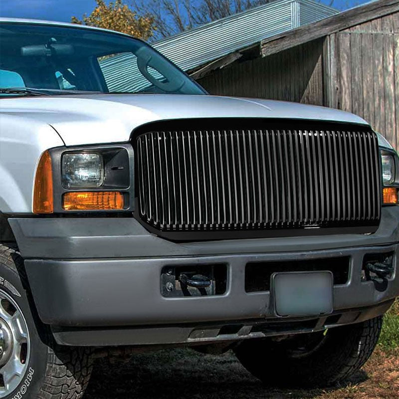 Black Vertical Style Replacement Front Grille For 05-07 Ford F-250 Super Duty-Grilles-BuildFastCar