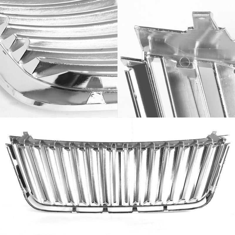Chrome Vertical Style Replacement Front Grille For 03-06 Expedition U222 V8 SOHC-Exterior-BuildFastCar