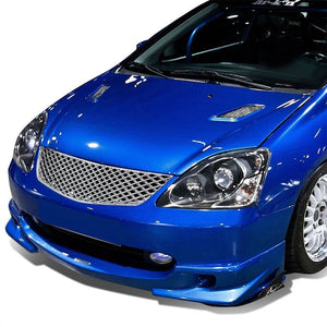 Chrome Type-R Mesh Style Replacement Grille For 02-05 Civic Si/SiR EP3 2.0L DOHC-Exterior-BuildFastCar