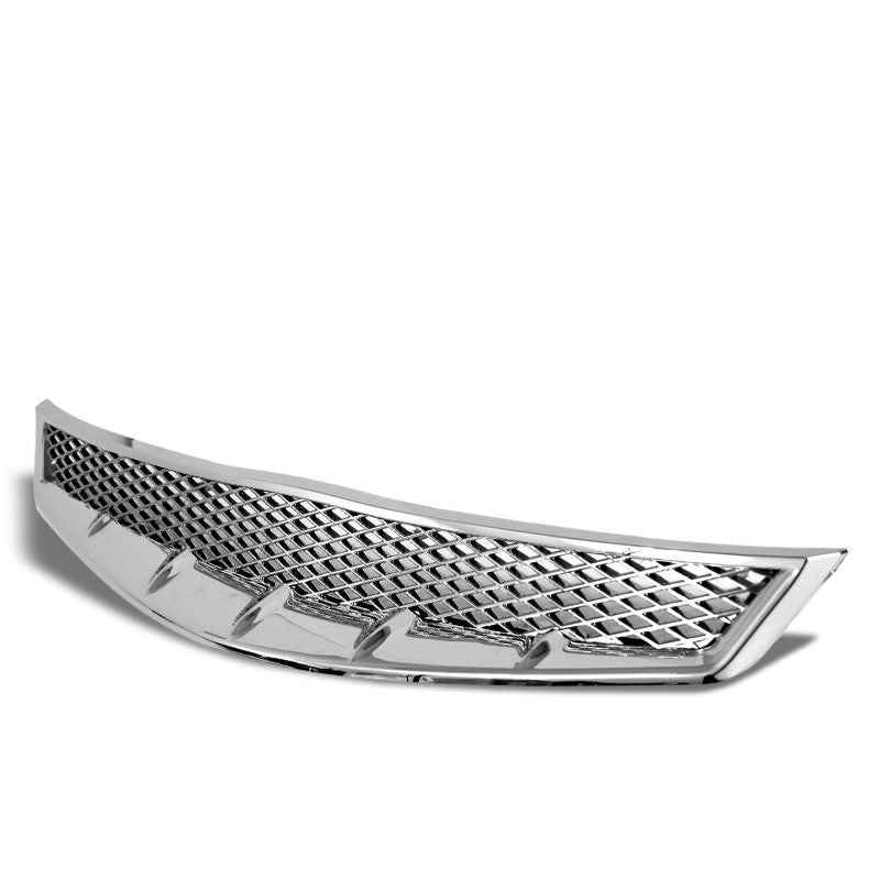 Chrome Diamond Mesh Style Replacement Front Grille For 06-08 Civic FG1 SOHC/DOHC-Exterior-BuildFastCar