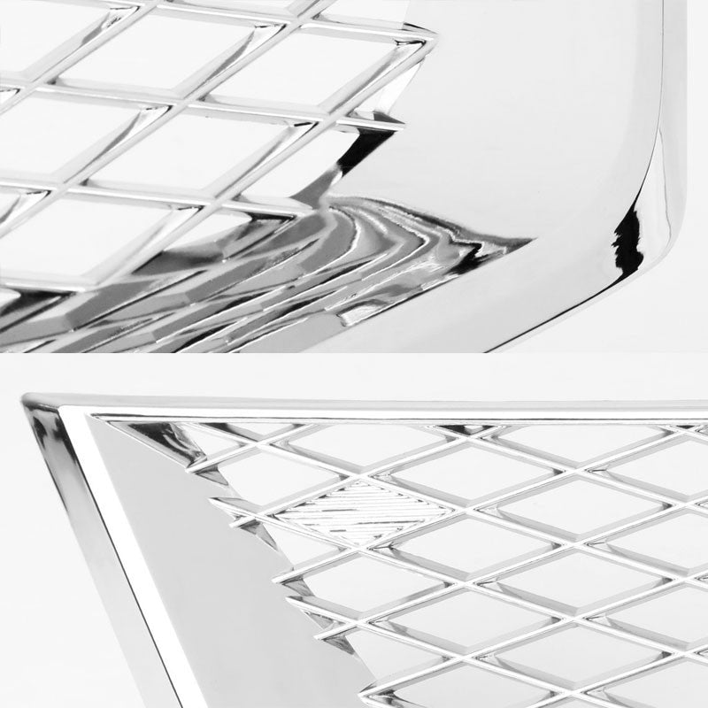 Chrome Diamond Mesh Style Replacement Front Grille For 06-08 Civic FG1 SOHC/DOHC-Exterior-BuildFastCar