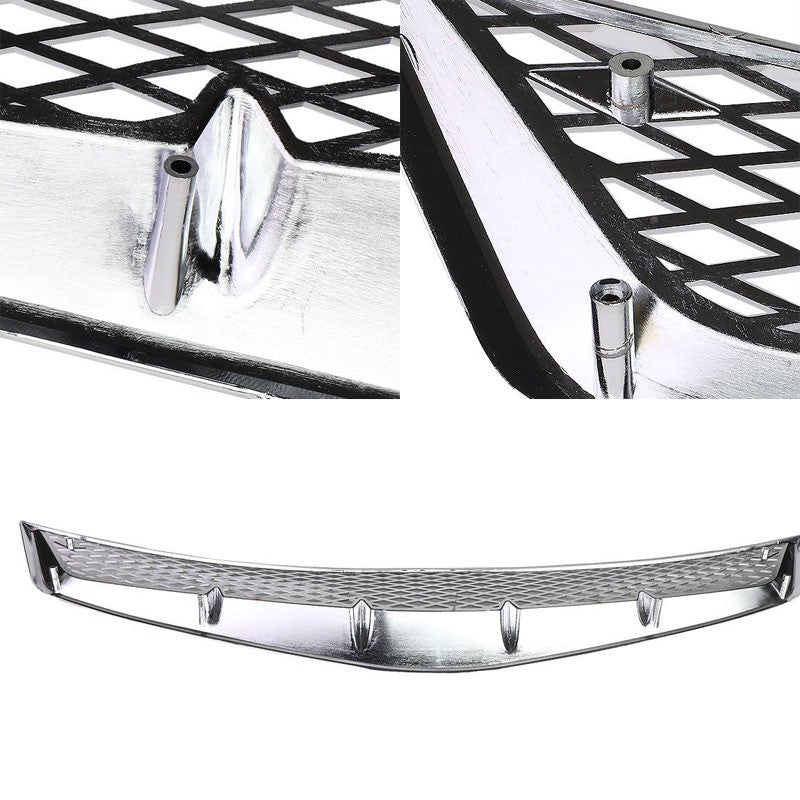 Chrome Diamond Mesh Style Replacement Front Grille For 06-08 Civic FG1 SOHC/DOHC-Exterior-BuildFastCar