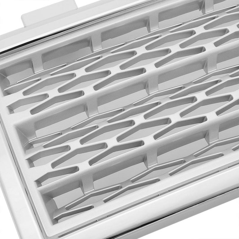 Chrome Frame/Silver Honeycomb Mesh Style Front Grille For 03-05 Range Rover HSE-Exterior-BuildFastCar