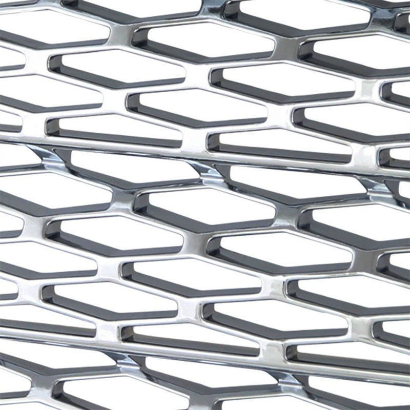Chrome Frame/Silver Honeycomb Mesh Style Front Grille For 03-05 Range Rover HSE-Exterior-BuildFastCar