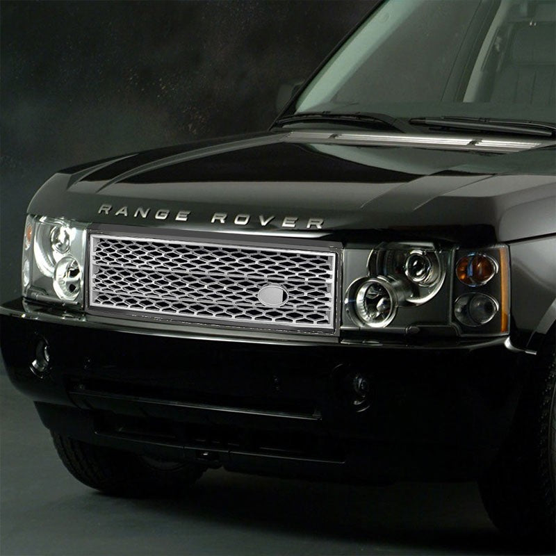 Gray Frame/Silver Mesh Style Front Grille 03-05 Range Rover HSE ...