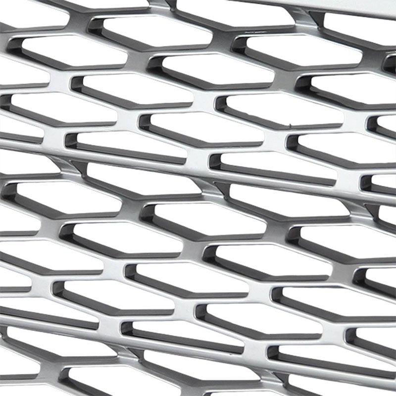 Gray Frame/Silver Honeycomb Mesh Style Front Grille For 03-05 Range Rover HSE-Exterior-BuildFastCar