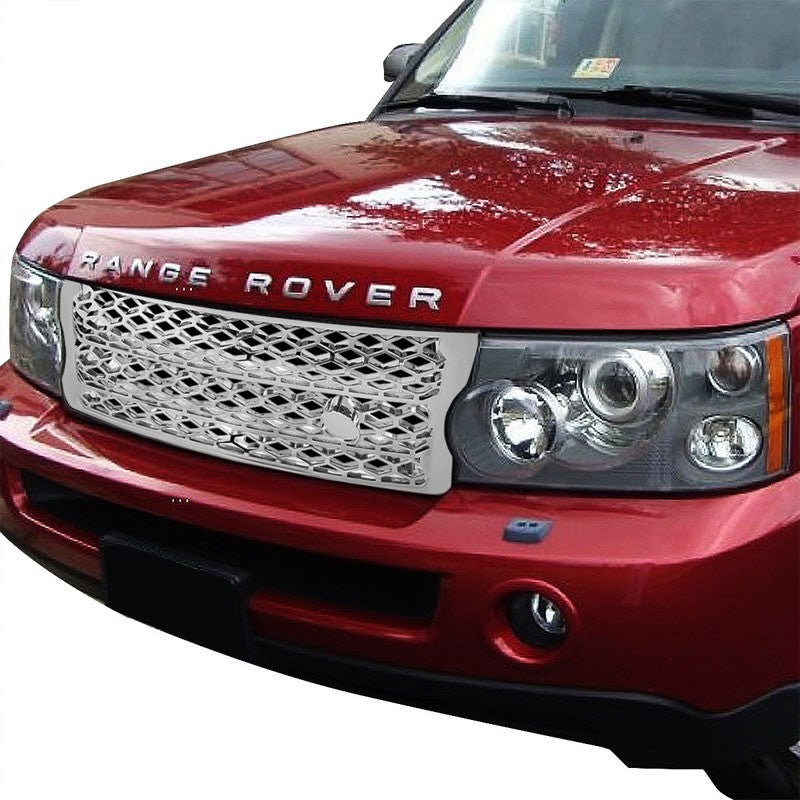 Chrome Diamond Mesh Style Replacement Grille For 06-09 Range Rover Sport L320 V8-Exterior-BuildFastCar