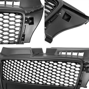 Black Honeycomb Mesh Style Front Grille For 08-11 Audi A3 Base/TDI 2.0L DOHC-Exterior-BuildFastCar