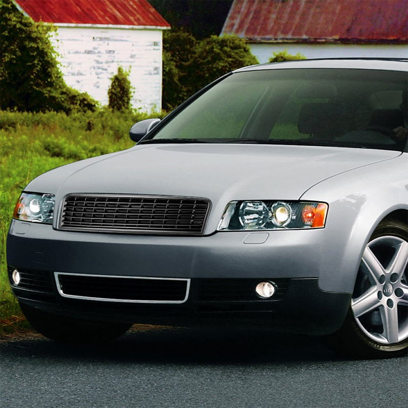 Black Vent Style Replacement Front Grille For 00-05 A4 B6 1.8L/2.0L/3.0L/3.2L-Exterior-BuildFastCar