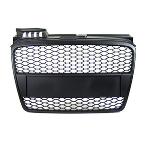 Black Frame/Black Honeycomb Mesh RS Style Grille For 05-08 A4 B7 Typ 8E/8H PL46-Exterior-BuildFastCar