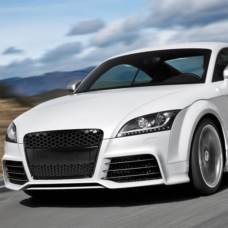 Black Honeycomb Mesh Style Front Grille For 08-14 Audi TT Base 1.8L/2.0L DOHC-Grilles-BuildFastCar