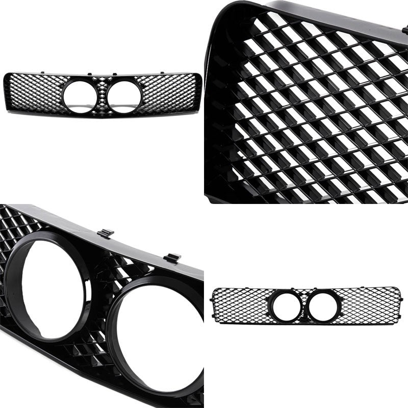 Black Shelby GT Style Replacement Front Grille For 05-09 Mustang GT 4.6L SOHC-Exterior-BuildFastCar