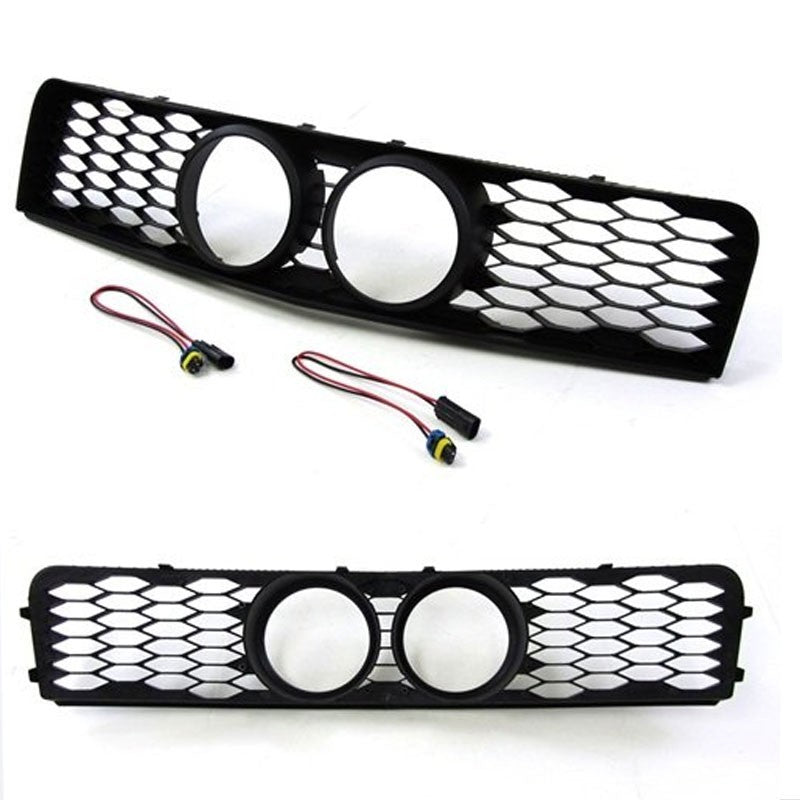 Black Honeycomb Mesh Style Front Grille For Ford 05-09 Mustang GT V8 DOHC/SOHC-Exterior-BuildFastCar