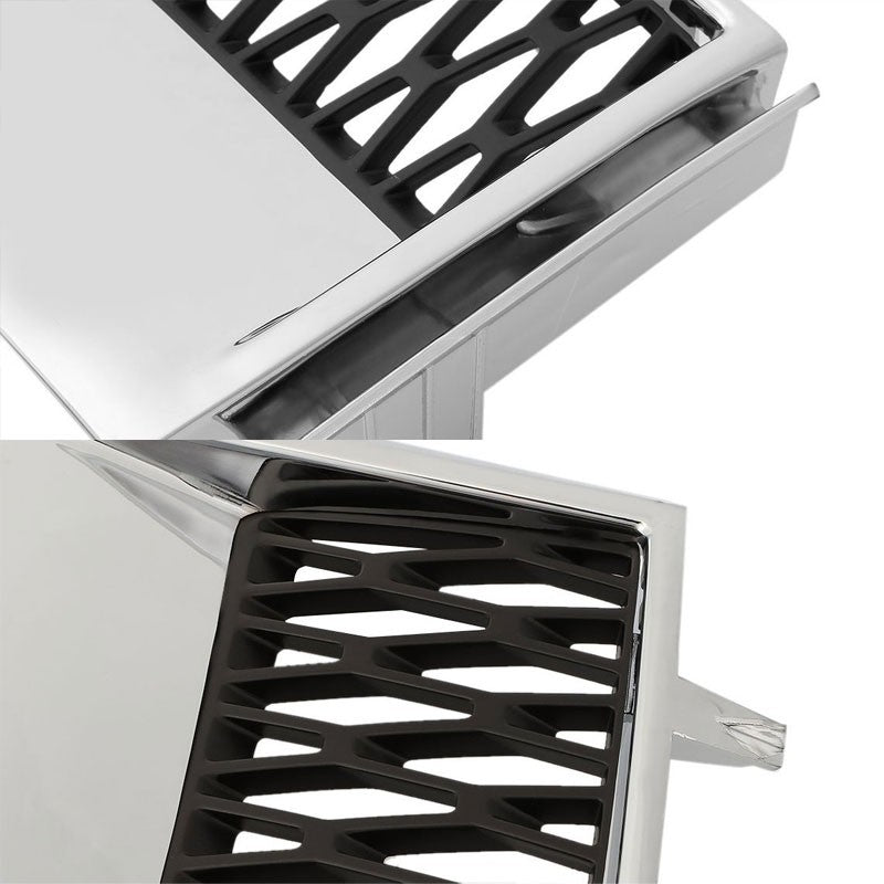 Chrome Body/Black Honeycomb Mesh Side Vent Grille For 03-10 Range Rover V8 DOHC-Exterior-BuildFastCar