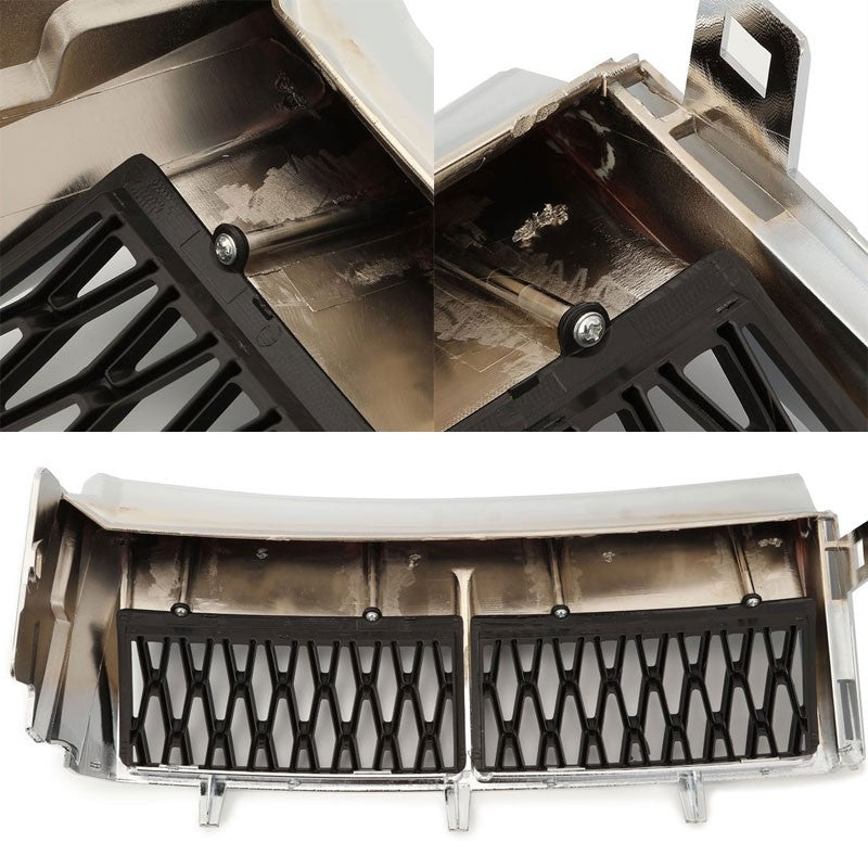 Chrome Body/Black Honeycomb Mesh Side Vent Grille For 03-10 Range Rover V8 DOHC-Exterior-BuildFastCar