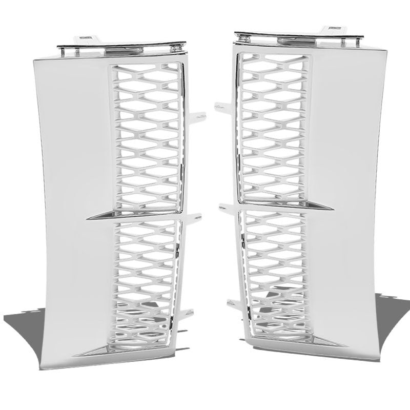 Chrome Body/Silver Honeycomb Mesh Side Vent Grille For 03-10 Range Rover L322-Exterior-BuildFastCar