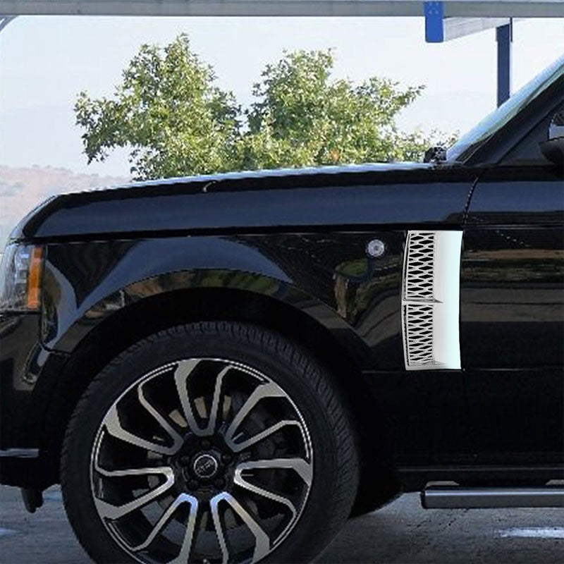 Chrome Body/Silver Honeycomb Mesh Side Vent Grille For 03-10 Range Rover L322-Exterior-BuildFastCar