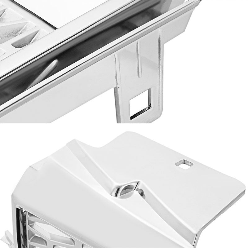 Chrome Body/Silver Honeycomb Mesh Side Vent Grille For 03-10 Range Rover L322-Exterior-BuildFastCar