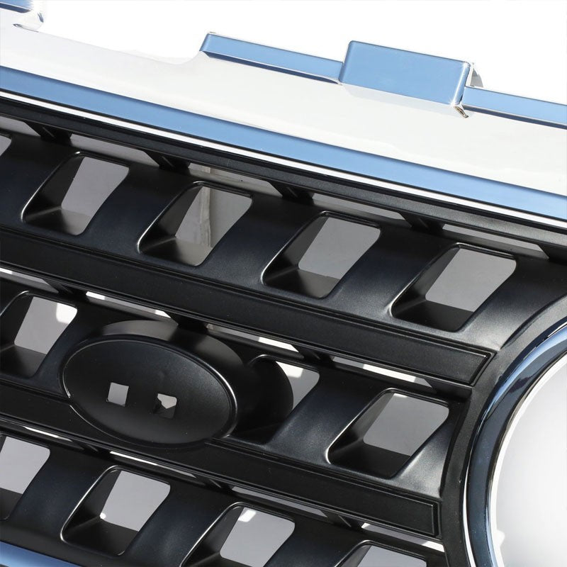 Chrome/Black Square Mesh Style Front Grille Grill For 06-09 Range Rover V8 DOHC-Exterior-BuildFastCar