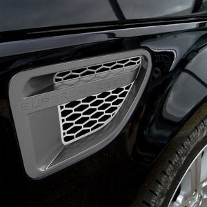 Grey/Silver Honeycomb Mesh Side Vent Grille For 06-09 Range Rover Sport L320-Exterior-BuildFastCar