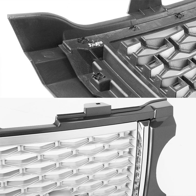 Gray Body/CH Frame/SL Honeycomb Mesh Style Front Grille For 10-11 Range Rover V8-Exterior-BuildFastCar