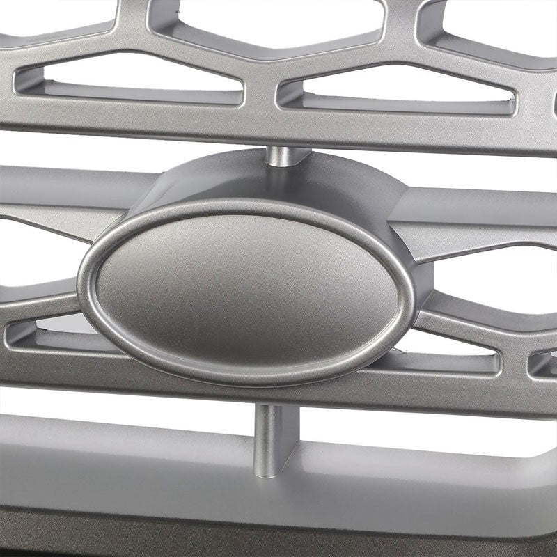Gray Frame/Silver Honeycomb Mesh Style Front Grille For 10-12 LR4 Discovery 4-Exterior-BuildFastCar