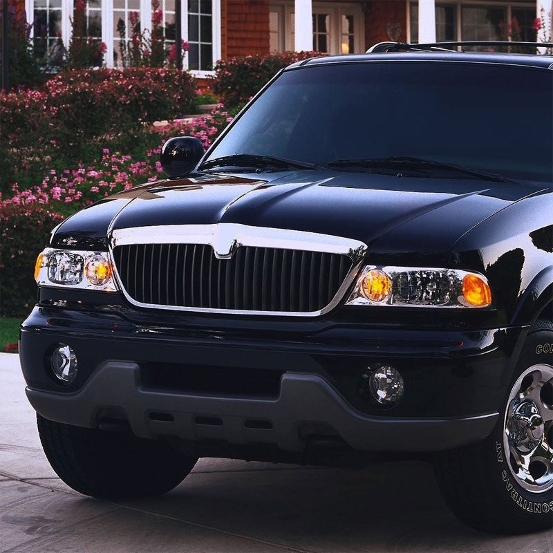Chrome Vertical Style Front Grille Grill For Lincoln 98-02 Navigator 5.4L DOHC-Exterior-BuildFastCar