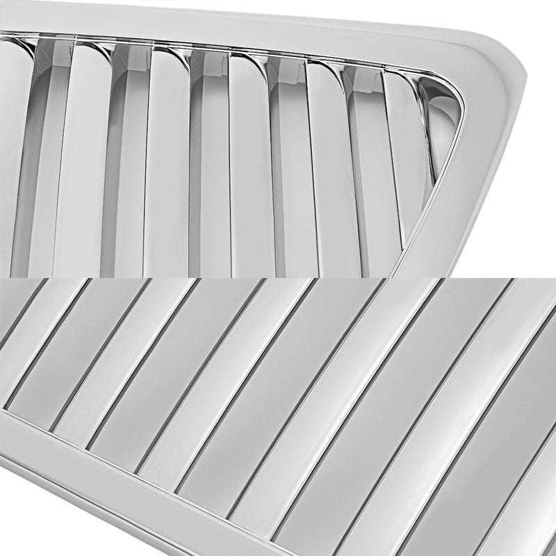 Chrome Vertical Style Front Grille Grill For Lincoln 98-02 Navigator 5.4L DOHC-Exterior-BuildFastCar