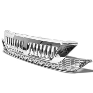 Chrome Vertical Style Replacement Front Grille For Honda 07-09 CR-V 2.4L DOHC-Exterior-BuildFastCar