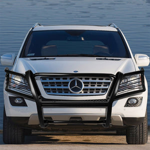 Black Mild Steel Front Bumper Grill Guard For Mercedes-Benz 06-11 W164 GL-Series-Exterior-BuildFastCar