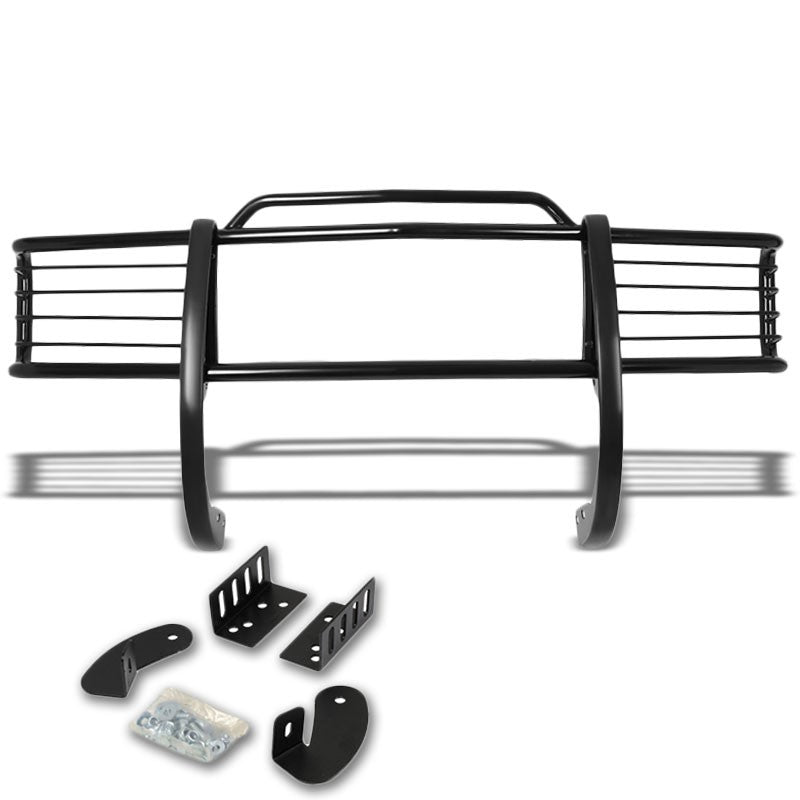 Black Mild Steel Front Bumper Grill Guard For 88-99 C/K Series Suburban/Tahoe-Exterior-BuildFastCar