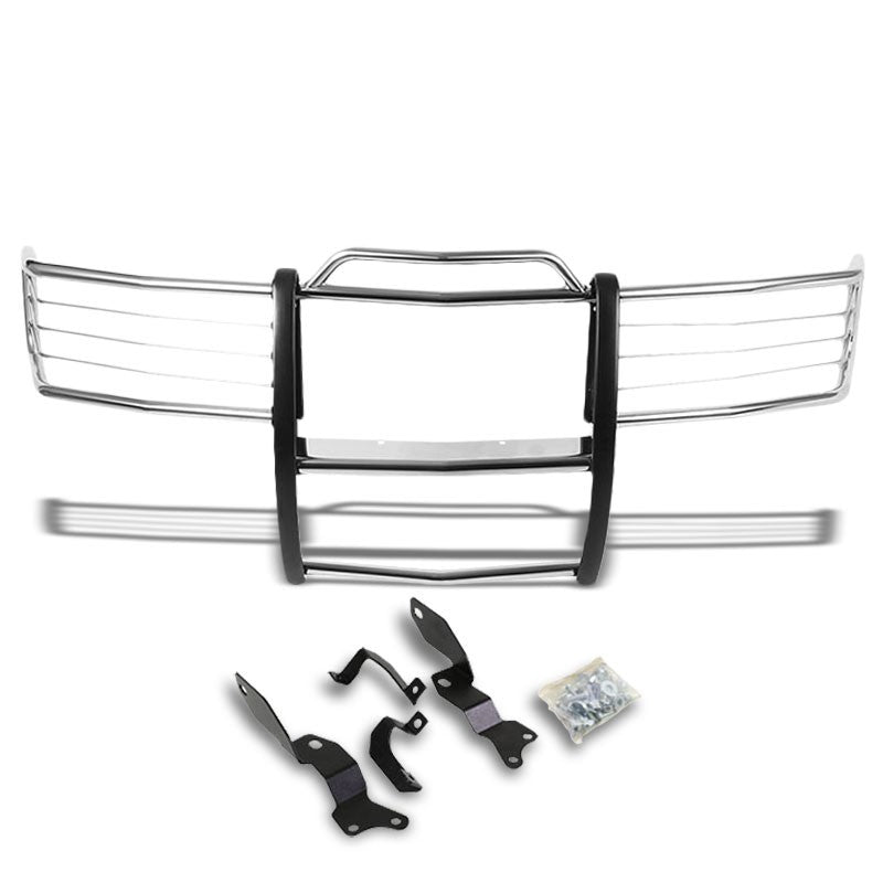 Chrome Mild Steel Front Bumper Brush Grill Guard For 01-06 Silverado 1500HD/3500-Exterior-BuildFastCar