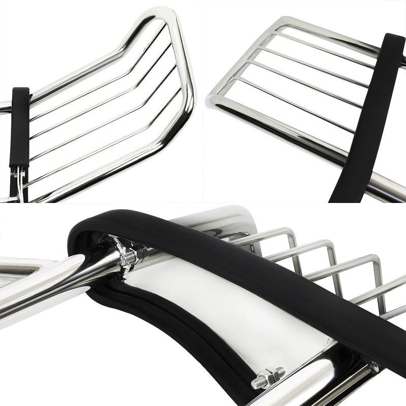 Chrome Mild Steel Front Bumper Brush Grill Guard For 03-06 Silverado 2500HD/3500-Exterior-BuildFastCar