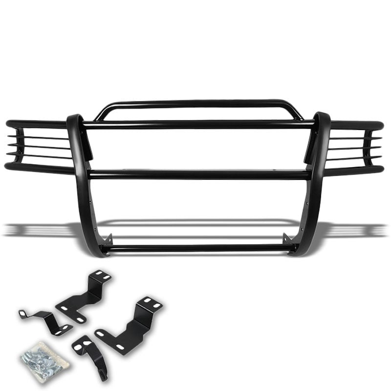 Black Mild Steel Front Bumper Brush Grill Guard For 97-04 Dakota/98-03 Durango-Exterior-BuildFastCar