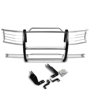 Chrome Mild Steel Front Bumper Grill Guard For 92-96 Bronco/F150/92-97 F-250/350-Exterior-BuildFastCar