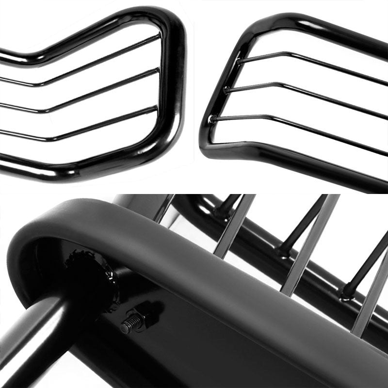Black Mild Steel Front Bumper Brush Grill Guard For 97-98 Expedition/F150/F250-Exterior-BuildFastCar