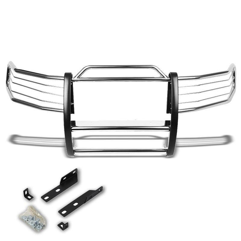 Chrome Mild Steel Front Bumper Brush Grill Guard For 97-98 Expedition/F150/F250-Exterior-BuildFastCar