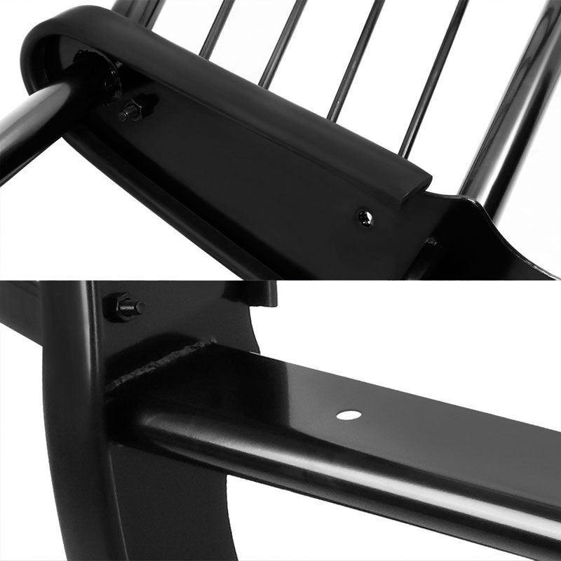 Black Mild Steel Front Bumper Brush Grill Guard For 08-10 F250-550 Super Duty-Exterior-BuildFastCar